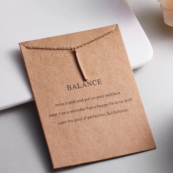 💥[2 for $10]💥 Bar Necklace Balance Necklace - Picture 2 of 3
